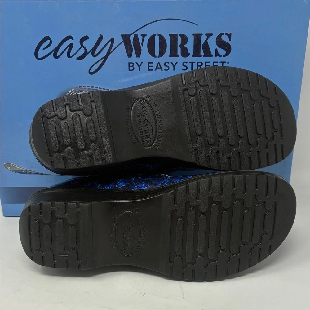 Easy Works by Easy Street Women’s Blue Patent Comfort Work Shoes - 6.5 - Picture 6 of 6